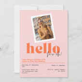 hallo ", four-oh!" 40e verjaardag retro Uitnodigin Kaart (Voorkant)