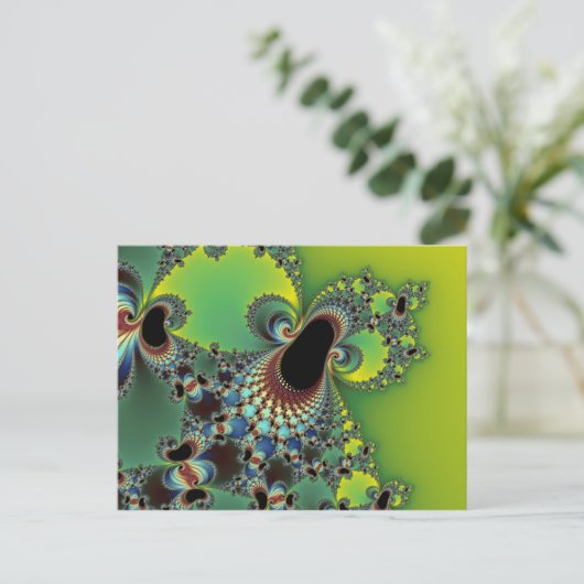 hallo - Fractal Briefkaart (Staand voorkant)