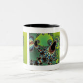 hallo - Fractal Tweekleurige Koffiemok (Voorkant rechts)