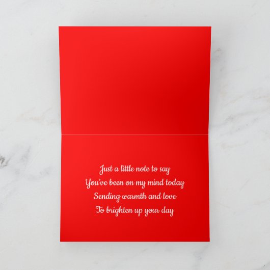 Hallo Franse Bulldog denkt aan je liefde Kaart (Binnen)