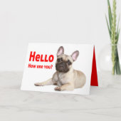 Hallo Franse Bulldog denkt aan je liefde Kaart (Voorkant)