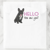 Hallo Franse Bulldog Puppy Dog Sticker / zeehonden (Tas)