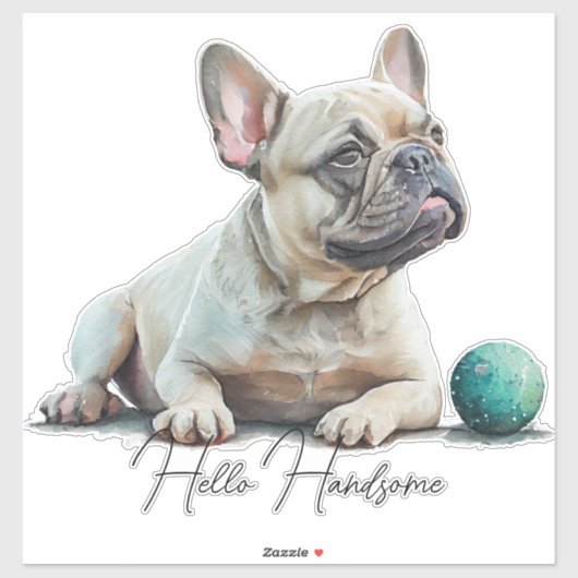 Hallo Franse Bulldog Sticker (Vel)
