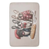Hallo Franse Bulldogs Badmat (Voorkant Verticaal)