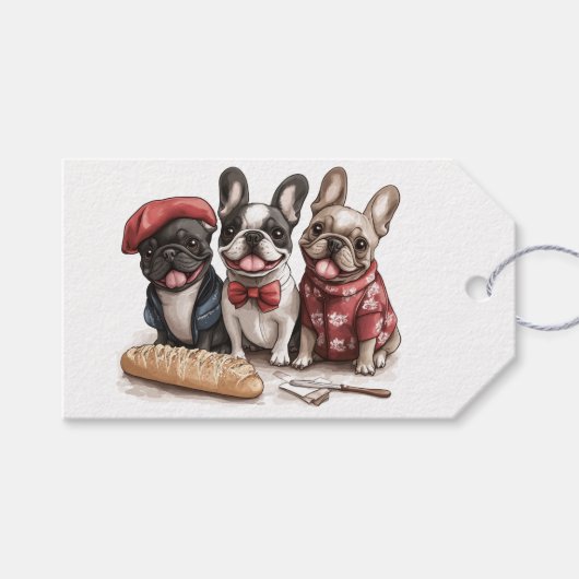 Hallo Franse Bulldogs Cadeaulabel (Voorkant (Horizontaal))