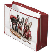 Hallo Franse Bulldogs Groot Cadeauzakje (Voorkant Gekanteld)