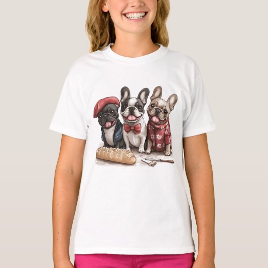 Hallo Franse Bulldogs T-shirt (Voorkant)