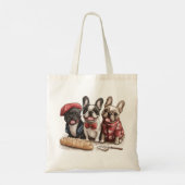 Hallo Franse Bulldogs Tote Bag (Achterkant)