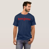 Hallo Franse minnaar cadeau meisje T-shirt (Voorkant volledig)