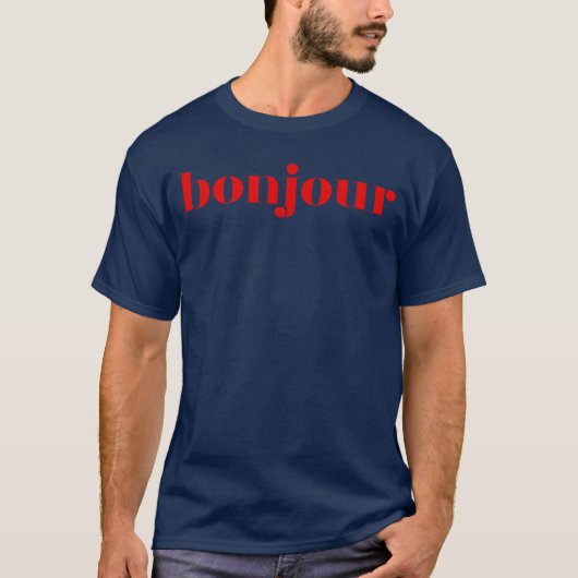 Hallo Franse minnaar cadeau meisje T-shirt (Voorkant)