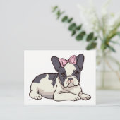 Hallo Franse puppy hond Franse Bulldog Liefde Briefkaart (Staand voorkant)