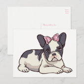 Hallo Franse puppy hond Franse Bulldog Liefde Briefkaart (Voorkant / Achterkant)