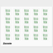 Hallo Fren Vierkante Sticker (Vel)