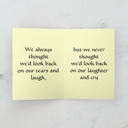 hallo Friend 5 Wenskaart Bedankkaart (Binnen)