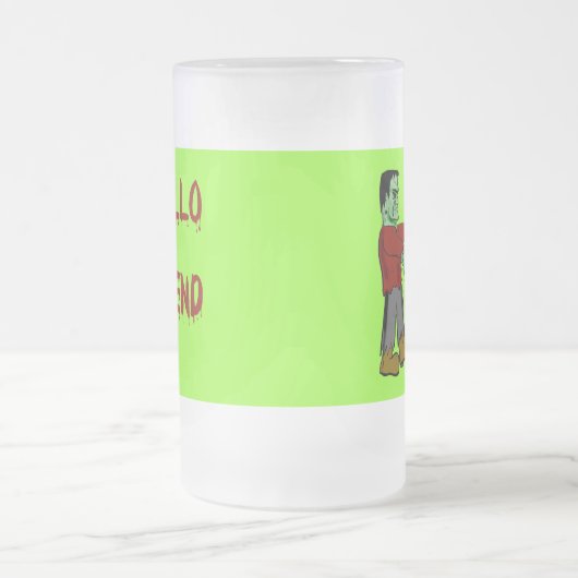 hallo Friend Creepy Frankenstein T shirten, Hoodie Matglas Bierpul (Center)