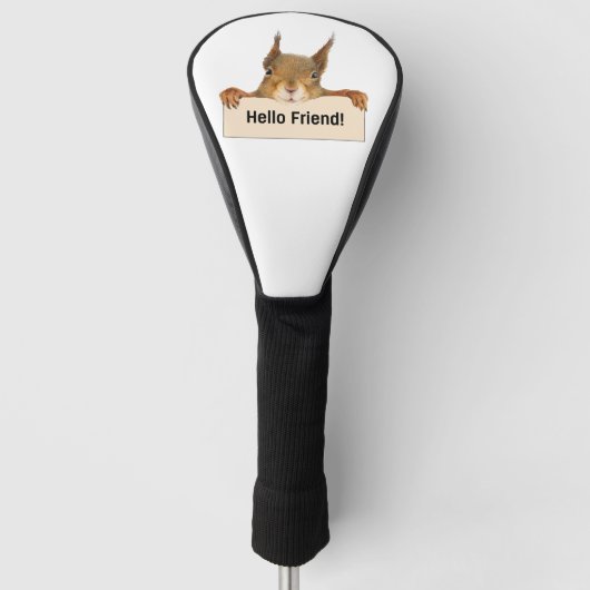 hallo Friend Funny Squirrel Golfheadcover (Voorkant)