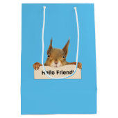hallo Friend Funny Squirrel Medium Cadeauzakje (Achterkant)