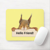 hallo Friend Funny Squirrel Muismat (Met muis)