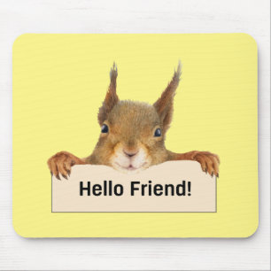 hallo Friend Funny Squirrel Muismat