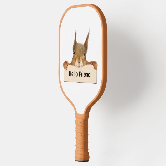 hallo Friend Funny Squirrel Pickleball Paddle (Links)