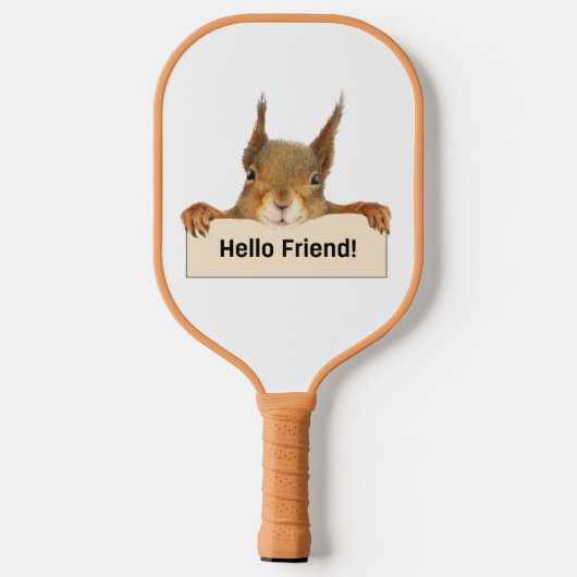 hallo Friend Funny Squirrel Pickleball Paddle (Achterkant)