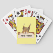 hallo Friend Funny Squirrel Pokerkaarten (Achterkant)