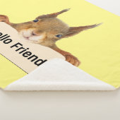 hallo Friend Funny Squirrel Sherpa Deken (3/4)