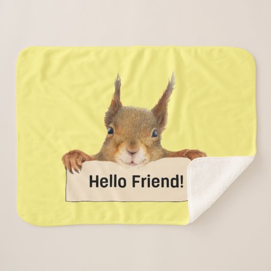 hallo Friend Funny Squirrel Sherpa Deken (Voorkant (horizontaal))