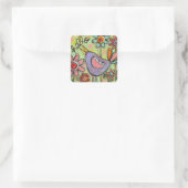 hallo Friend Vierkante Sticker (Tas)