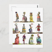 hallo Friendship Regency Mode Bonjour Greeting Briefkaart (Voorkant / Achterkant)