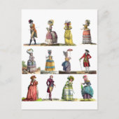 hallo Friendship Regency Mode Bonjour Greeting Briefkaart (Voorkant)