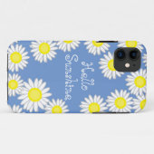 Hallo Fun Daisy Blauw Geel Wit Case-Mate iPhone Case (Achterkant (horizontaal))