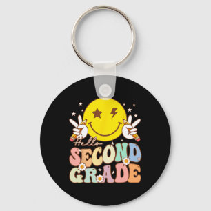 Hallo Fun Smile Face Tweede Klas Byck T Sleutelhanger