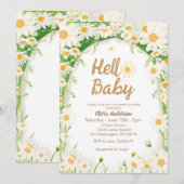 Hallo Garden Summer Daisy Baby Baby shower Kaart (Voorkant / Achterkant)