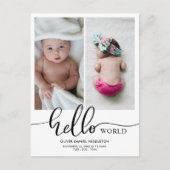 Hallo Geboorteaankondiging Aankondigingskaart (Voorkant)