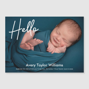 hallo geboorteaankondiging pasgeboren baby