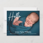 hallo geboorteaankondiging pasgeboren baby magnetische uitnodiging (Voorkant)