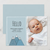 Hallo Geboorteaankondigingen Aankondiging (Voorkant / Achterkant)