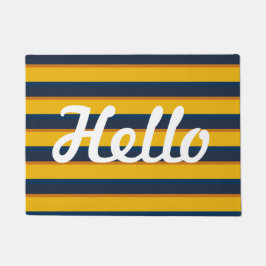 hallo geel en blauw deurmat