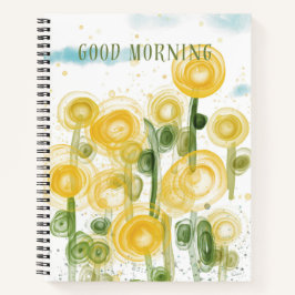 Hallo Geel Groen Minimalistisch Notitieboek