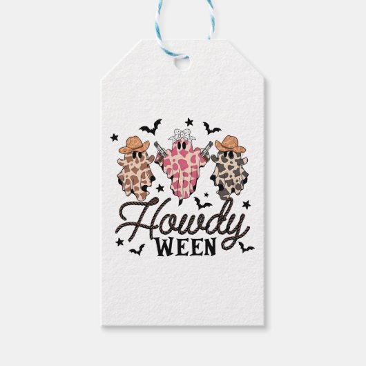 Hallo Geest Halloween Rodeo Western Hallo Cowboy Cadeaulabel (Voorkant)