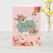  Hallo geïnspireerd, "?", blanco wenskaart Kaart (Gele Bloem)