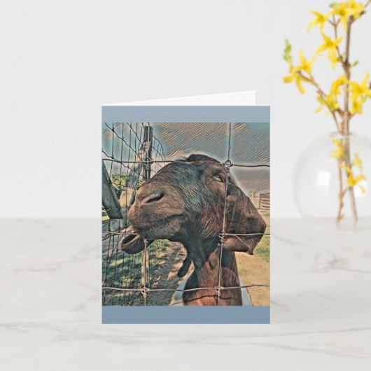 Hallo Geit Kaart - Blankd (Gele Bloem)