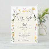 Hallo Gele rustieke wilde bloemen Kaart (Staand voorkant)