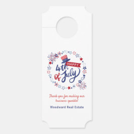 Hallo Gelukkig 4 juli | Onroerend goed Deurhanger