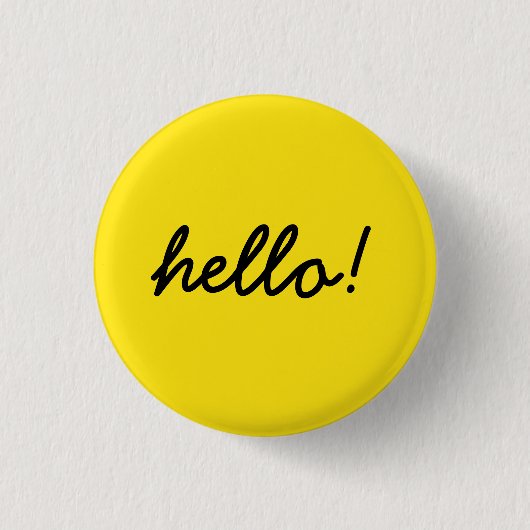 hallo gelukkig design ronde button 3,2 cm (Voorkant)