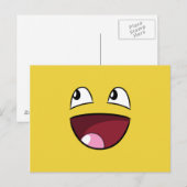 hallo gelukkig gezicht briefkaart (Voorkant / Achterkant)