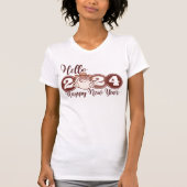 Hallo Gelukkig Nieuwjaar 2024 Cowboy T-shirt (Voorkant)
