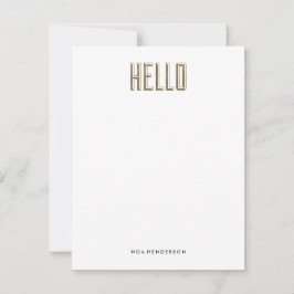 hallo Gem Personal Stationery Kaart