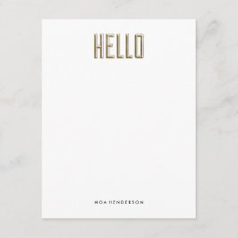 hallo Gem Personal Stationery Kaart